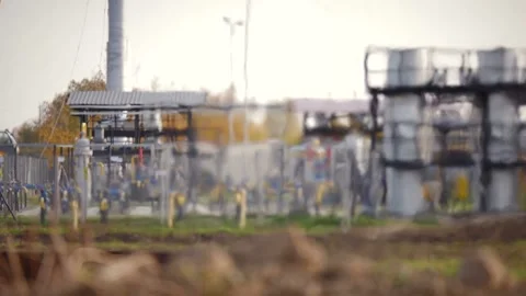 Burning gas from the ground Video stock 142498614