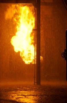 Burning gas Stock Photos