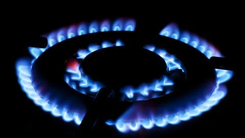 Burning gas Foto stock