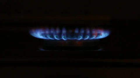 Burning gas side view Stock Footage 50362042