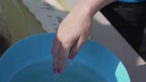Burning hand during a chemical experiment Stock Footage 75075197