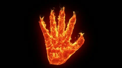 Burning hand Stock Footage 13909869