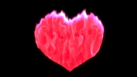 Burning Heart Background Stock Footage 100532068