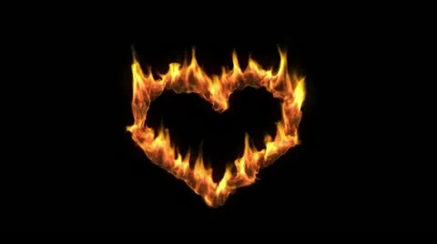 Burning heart Video stock 11357910