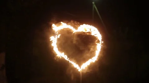 Burning heart Stock Footage 73278127