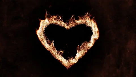 Burning Heart Stock Footage