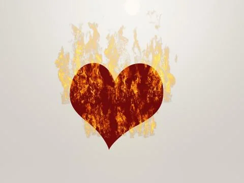 Burning heart Stock Illustration