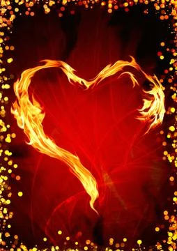 Burning heart Stock Illustration