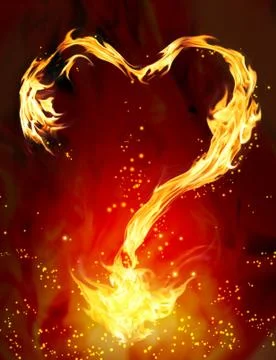 Burning heart Stock Illustration