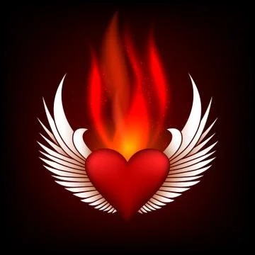 Burning Heart Stock Illustration