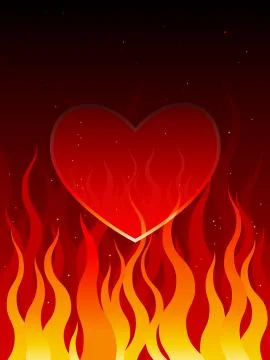 Burning heart Stock Illustration