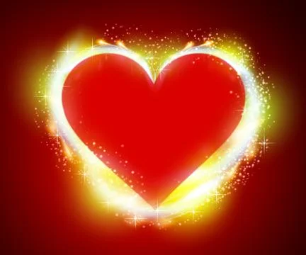 Burning Heart Ilustración de archivo