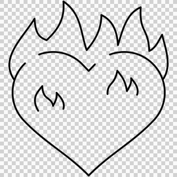 Burning heart Stock Illustration