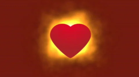 Burning heart Motion-graphic Stock Footage 784120