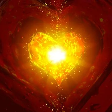 Burning heart Stock Photos