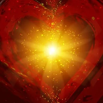 Burning heart Stock Photos