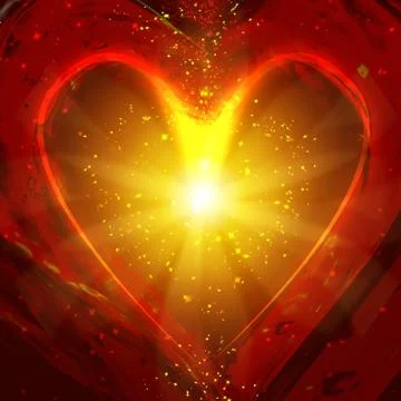 Burning heart Stock Photos