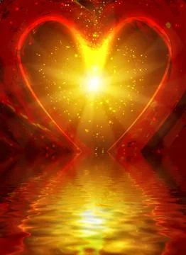Burning heart Stock Photos