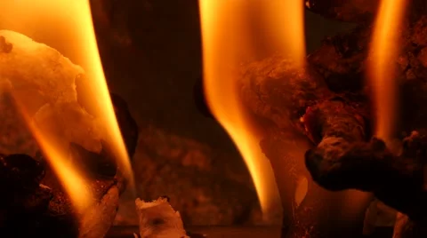 Burning in hell fire - dolly shot Stock Footage 50011482