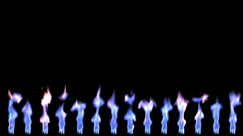 Burning High Gas Flames Stock Footage 42684997
