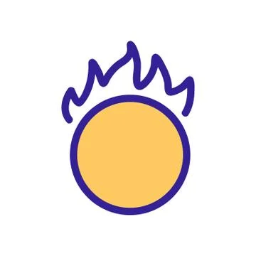 Burning hoop icon vector. Isolated contour symbol illustration 스톡 일러스트