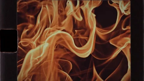 Burning Hot Flames Creating Wavy Abstract Shapes On Black Background Stock Footage 294991392