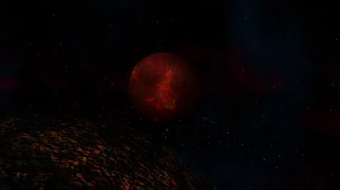 Burning Hot Lava Planet Video stock 1090451