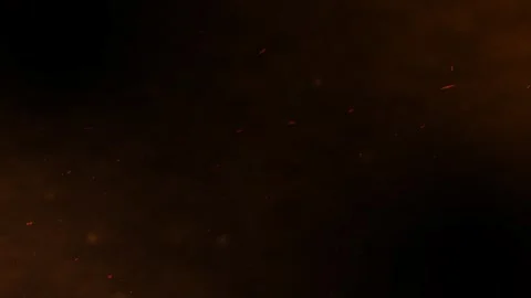 Burning Hot Sparks Rising from Large Fire in Night Sky. Stock Footage 250352784