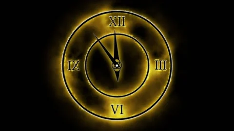 Burning hours. Animation on a black background. Stock Footage 151952019