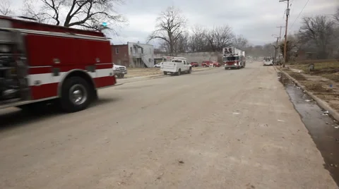 Burning House Stock Footage 3477034