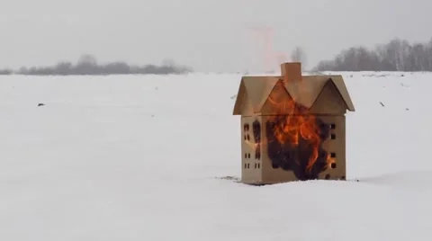 Burning house Stock Footage 45337555