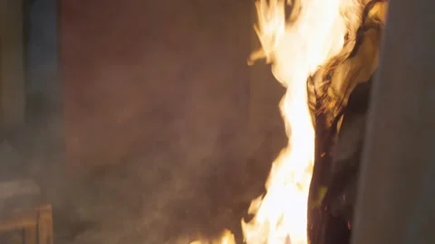 The burning house Stock Footage 235264784