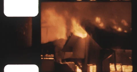 Burning house wildfire barn flames Stock Footage 170714213