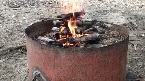 Burning Husk Stock Footage 242598256