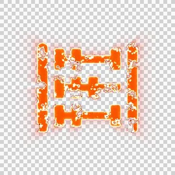 Burning icon abacus on transparent background. Looks like burnt paper 스톡 일러스트