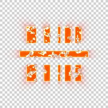Burning icon barcode scan on transparent background. Looks like burnt paper Illustrazione stock