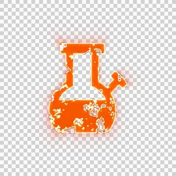 Burning icon bong on transparent background. Looks like burnt paper 스톡 일러스트