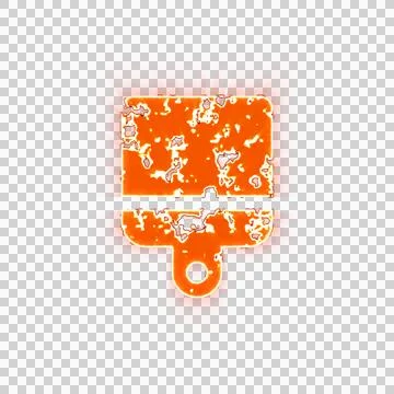 Burning icon brush on transparent background. Looks like burnt paper Stock Illustration