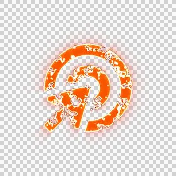 Burning icon bullseye pointer on transparent background. Looks like burnt paper 스톡 일러스트
