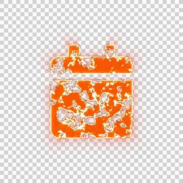 Burning icon calendar solid on transparent background. Looks like burnt paper イラスト素材