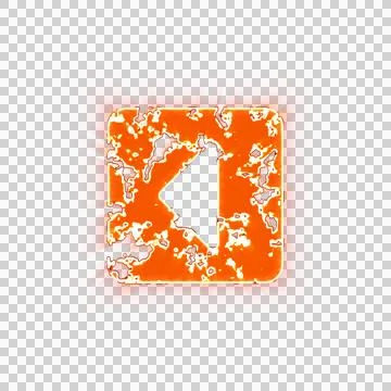 Burning icon caret square left on transparent background. Looks like burnt paper 스톡 일러스트