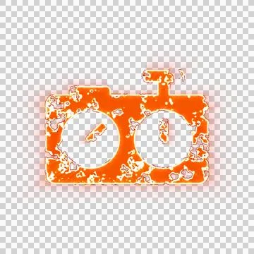 Burning icon chess clock on transparent background. Looks like burnt paper Stock Illustration