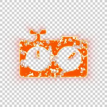 Burning icon chess clock on transparent background. Looks like burnt paper Stock Illustration
