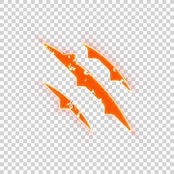 Burning icon claw marks on transparent background. Looks like burnt paper Stock Illustration