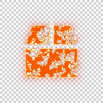 Burning icon closed box on transparent background. Looks like burnt paper 스톡 일러스트