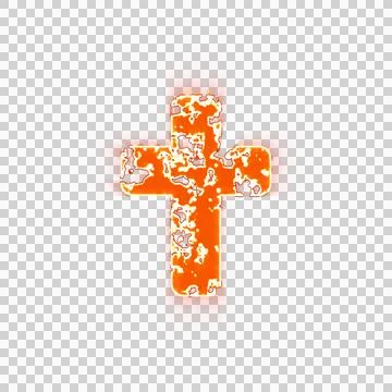 Burning icon cross on transparent background. Looks like burnt paper 스톡 일러스트