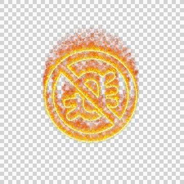 Burning icon debug on transparent background. Flames and small fire Illustrazione stock