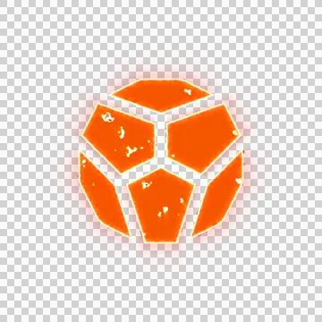Burning icon dice d12 on transparent background. Looks like burnt paper Stock Illustration