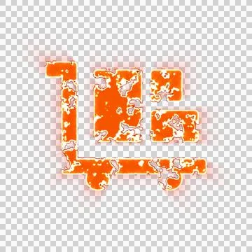 Burning icon dolly flatbed on transparent background. Looks like burnt paper Stock Illustration