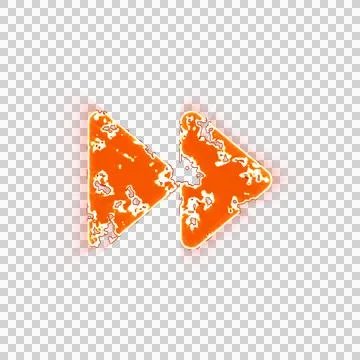 Burning icon forward on transparent background. Looks like burnt paper Stock Illustration